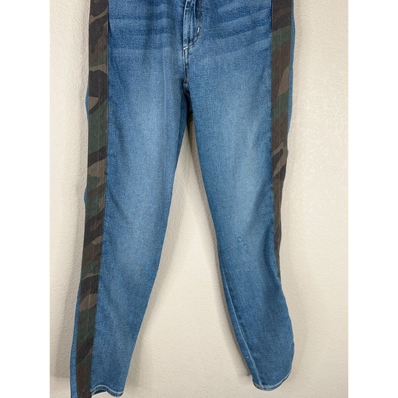 McGuire Womens Ibiza Jeans Size 24 Army Doll Damn Fine High Rise Camo Striped - Picture 4 of 16